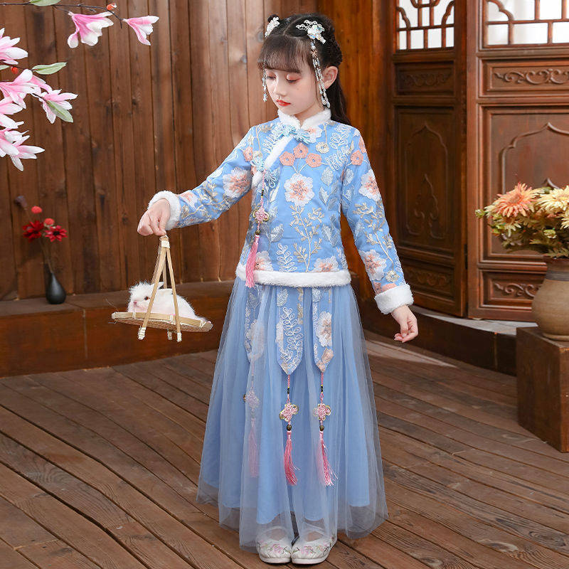 Winter Clothing Baby Girl - 2024 dzieci jesień zima Hanfu dziewczynka