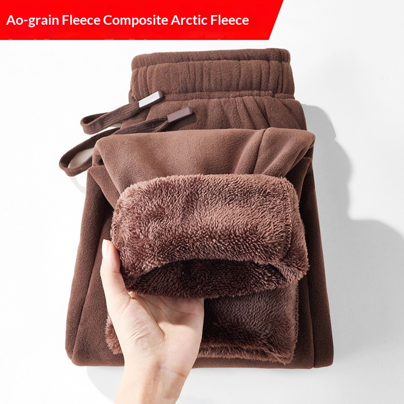 Winter Clothes Shop - Męskie spodnie dwustronne z polaru, codzienne