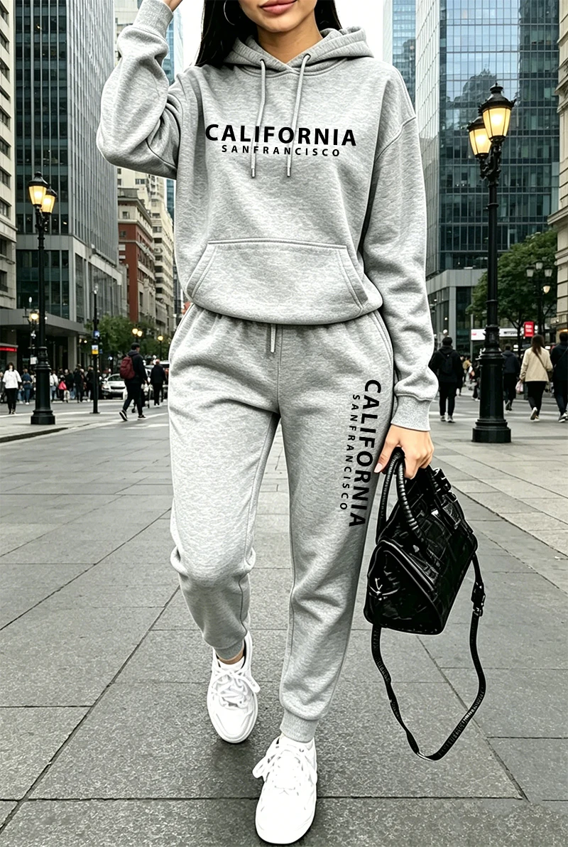 Winter Clothing Pants - Wysokiej jakości damski dres z nadrukiem,