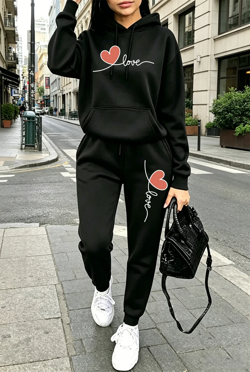 Winter Clothing Pants - Damski dres z nadrukiem, casualowy, z
