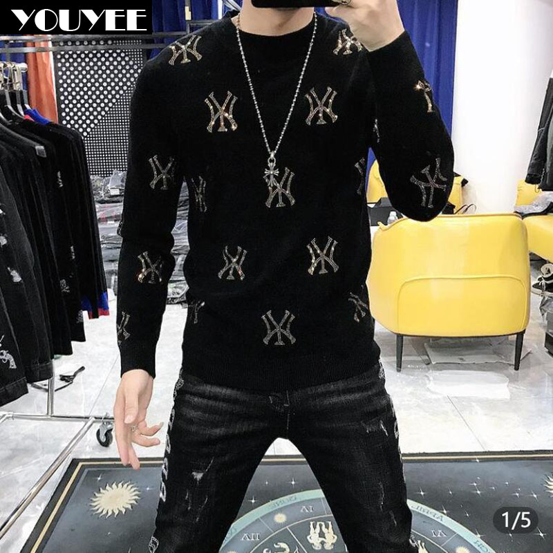 Winter Clothing English - Sweter męski Casual Fashion Hot Diamond