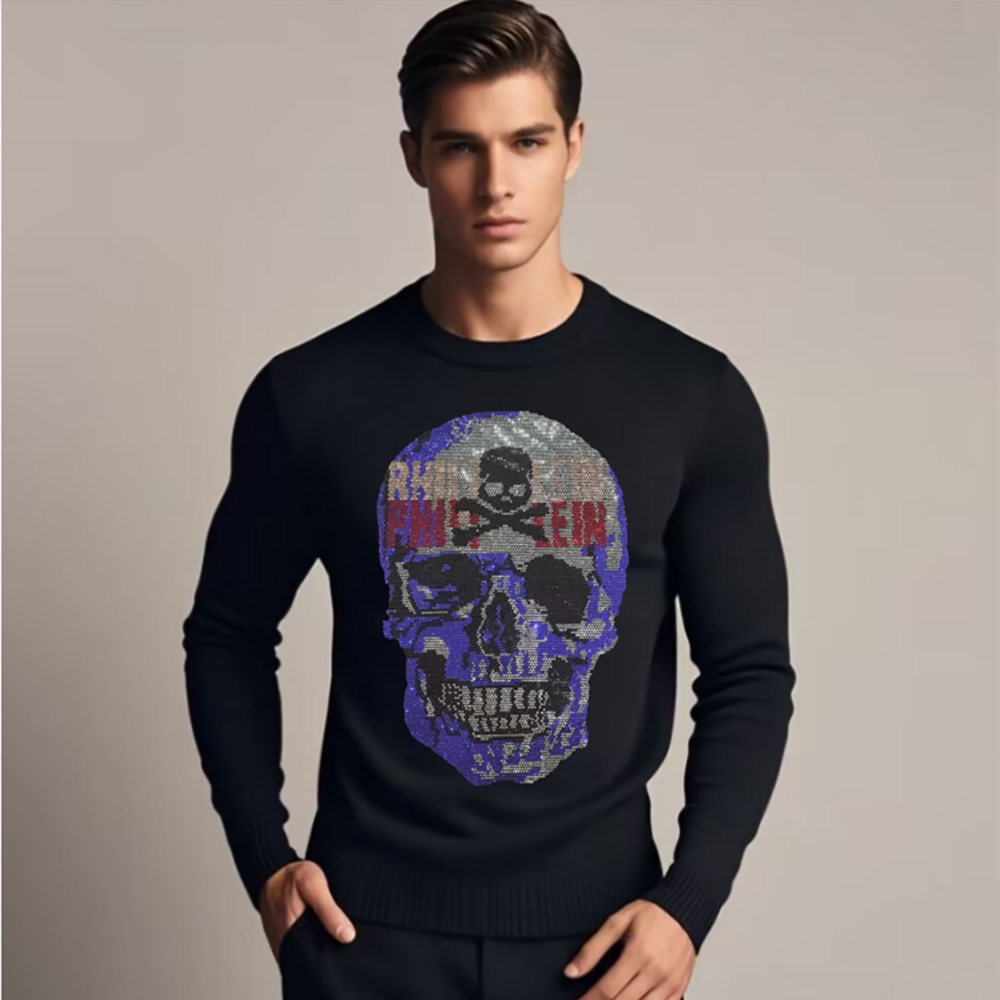 Męskie bluzy z głową czaszki R – Winter Clothing English recenzja i cena