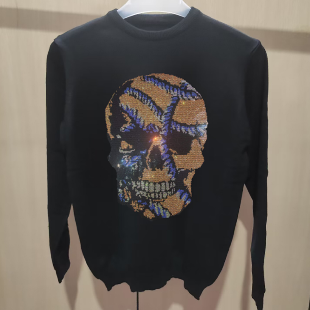 Męskie bluzy z głową czaszki R – Winter Clothing English recenzja i cena