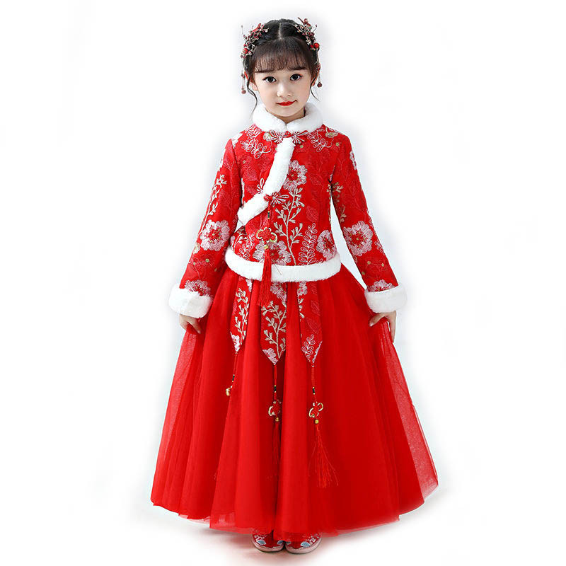 2024 dzieci jesień zima Hanfu  – Winter Clothing Baby Girl recenzja i cena