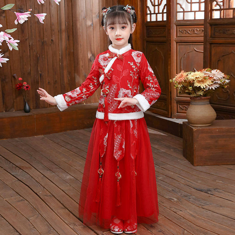 2024 dzieci jesień zima Hanfu  – Winter Clothing Baby Girl recenzja i cena