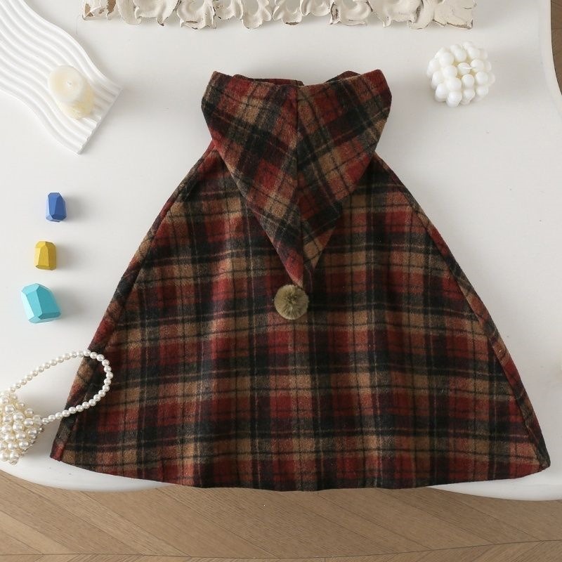 Dziewczęca peleryna w kratkę,  – Winter Clothing Baby Girl recenzja i cena