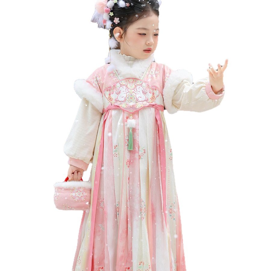 Dziewczęca sukienka Hanfu na z – Winter Clothing Baby Girl recenzja i cena
