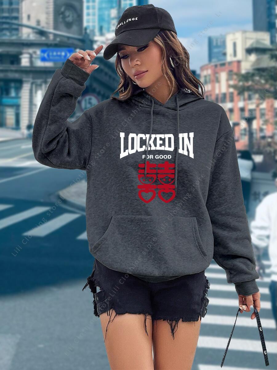 Śmieszne bluzy z nadrukiem lit – Winter Clothing Aesthetic recenzja i cena