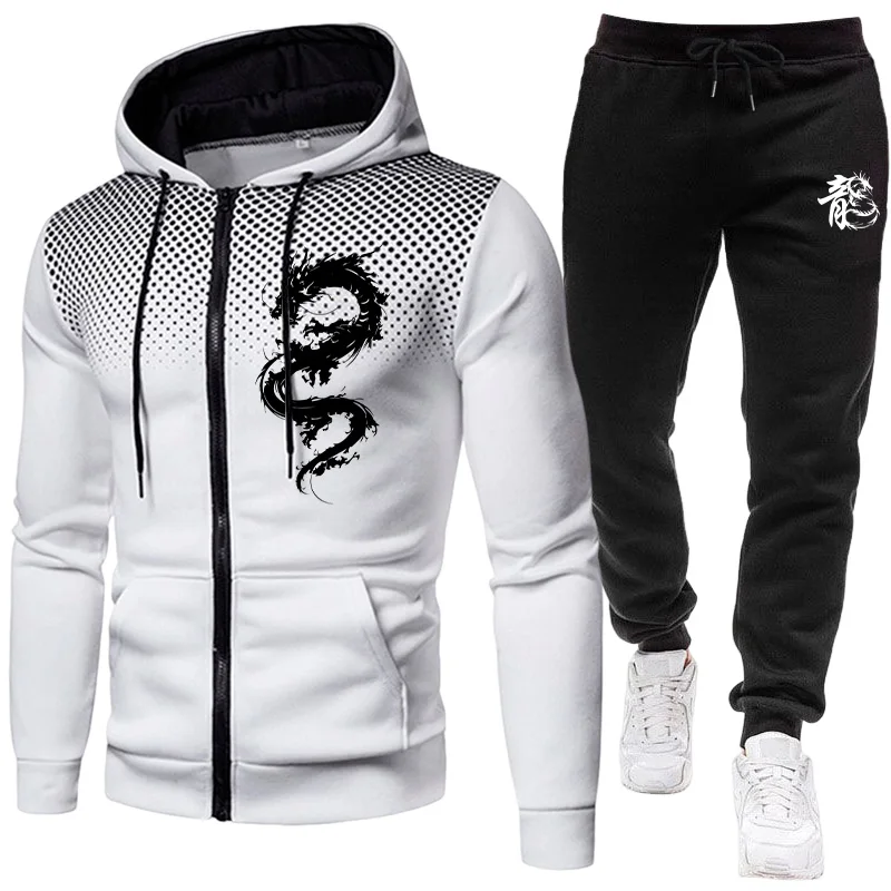 Męski Zestaw z Nadrukiem Smoka – Winter Clothing Pants recenzja i cena