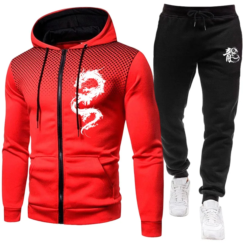 Męski Zestaw z Nadrukiem Smoka – Winter Clothing Pants recenzja i cena